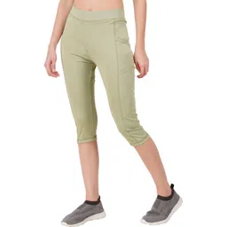 hotfits Solid Women Green Tights-picture-19