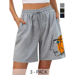 Hotfits Women Printed Training or Gym Shorts-picture-14