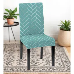 hotkei Green Polycotton Brick Printed 14x18 Inches Chair Covers (4 pieces)-picture-12