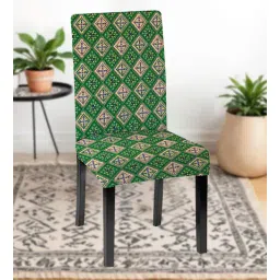 hotkei Green Polycotton Geometric 14x18 Inches Chair Covers (1 piece)-picture-25
