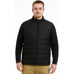 hotmod Men's Sleeveless Puffer Jacket Trendy Quilted Winter Half Jacket Vest-picture-10