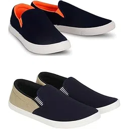 HOTSTYLE Lightweight Stylish and Trendy Walking Shoes Walking Shoes for Men Pack of 2 Beige Orange-picture-17