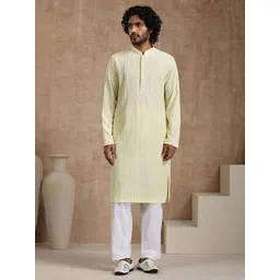 House of Chikankari Floral Embroidered Mandarin Collar Chikankari Straight Kurta-image-41