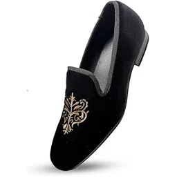 house of davinch Men's Velvet Loafers – Elegant Embroidered Slip-On Dress Shoes | Luxurious Party & Wedding Footwear for Men |-picture-50