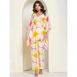 HOUSE OF JAMOTI Colourblocked Top & Trousers Co-Ords Set-image-3