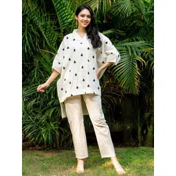 HOUSE OF JAMOTI Geometric Printed Pure Cotton Top & Trouser-image-6