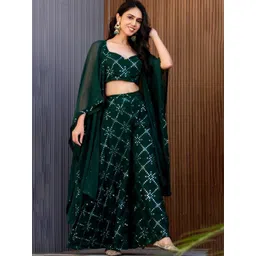 HOUSE OF JAMOTI Glimmering Gaze Shrug Set-image-5