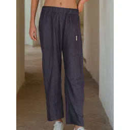 HOUSE OF JAMOTI Linen Regular Trousers-image-44