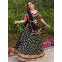 HOUSE OF JAMOTI Ready to Wear Lehenga & Blouse With Dupatta-image-21