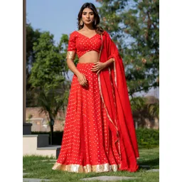 HOUSE OF JAMOTI Ready to Wear Lehenga & Blouse With Dupatta-image-26