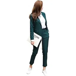 house of jangid Lycra Blend Women's Solid Single Breasted Formal Blazer | Stylish Office Wear Coat for Women | Regular Fit Jacket-picture-37