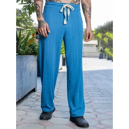 House of Koala Men Textured Relaxed-Fit Mid-Rise Track Pant-picture-10