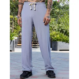 House of Koala Men Textured Relaxed-Fit Mid-Rise Track Pant image 1