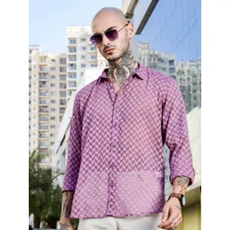 House of Koala Unisex Classic Fit Spread Collar Textured Casual Shirt-picture-29