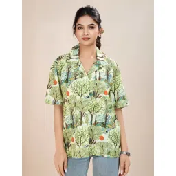 House of Mira Beige Polyester Printed Shirt-picture-31