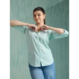 House of Mira Red Cotton Striped Shirt-picture-42