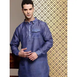 House of Pataudi Animal Graphic Printed Jashn Kurta-picture-12