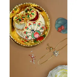 House of Pataudi Bracelet Rakhi With Pooja Thali & Roli Chawal, Greeting Card-picture-25
