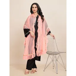 House of Pataudi Embellished Frill-Detail Dupatta-picture-39