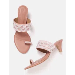 House of Pataudi Ethnic Embellished Kitten Heels-picture-36