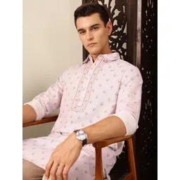 House of Pataudi Floral Printed Rozana Kurta-picture-35