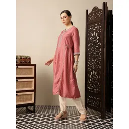 House of Pataudi Floral Sequin Embroidered Jashn Kurta image 5