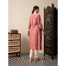 House of Pataudi Floral Sequin Embroidered Jashn Kurta image 2