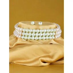 House of Pataudi Gold-Plated Pearls Beaded Jewellery Set-picture-28