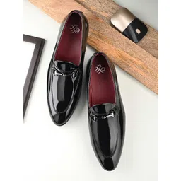 House of Pataudi Men Formal Horsebit Loafers-picture-36
