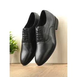 House of Pataudi Men Genuine Leather Formal Oxford Shoes-picture-28