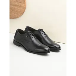 House of Pataudi Men Genuine Leather Lace-Up Formal Derbys-picture-30