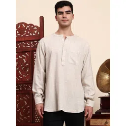 House of Pataudi Men Khadi Kurta-picture-31