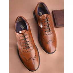 House of Pataudi Men Leather Brogues-picture-40