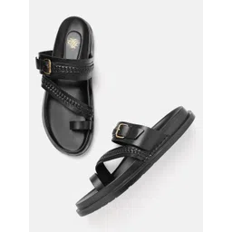 House of Pataudi Men Leather Comfort Sandals-picture-30