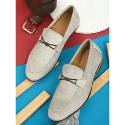 House of Pataudi Men Lightweight Comfort Insole Basics Loafers-picture-37