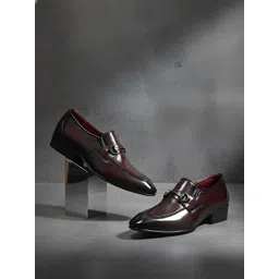 House of Pataudi Men Pointed Toe Slip-On Formal Loafers-picture-12