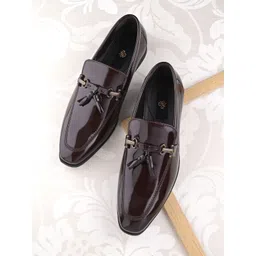 House of Pataudi Men Round Toe Formal Tassel Loafers-picture-19