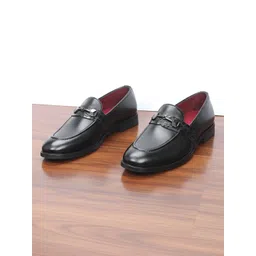 House of Pataudi Men Round Toe Slip-On Formal Loafers-picture-37