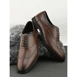 House of Pataudi Men Solid Derbys Formal Shoes-picture-33