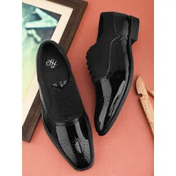 House of Pataudi Men Solid Oxfords Formal Shoes-picture-26