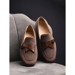 House of Pataudi Men Suede Slip On Formal Loafers-picture-29