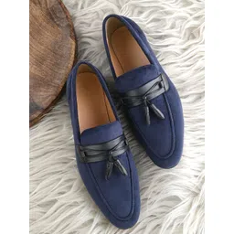 House of Pataudi Men Tasseled Formal Loafers-picture-11