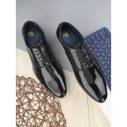 House of Pataudi Men Textured Formal Derbys-picture-38