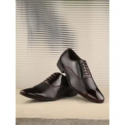 House of Pataudi Men Textured Formal Derbys-picture-39