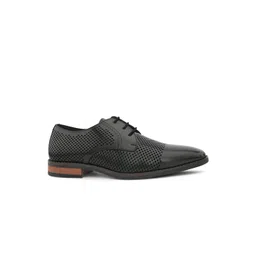House of Pataudi Men Textured Lace Up Formal Derbys image 5