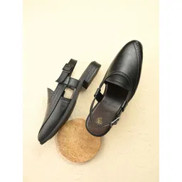 House of Pataudi Men Textured Shoe-Style Sandals-picture-18