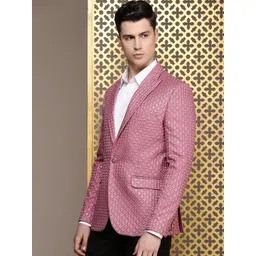 House of Pataudi Single-Breasted Sequinned Blazers-picture-28
