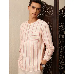 House of Pataudi Striped Rozana Kurta-picture-24