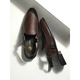 House of Pataudi Textured Shoe-Style Sandals-picture-25