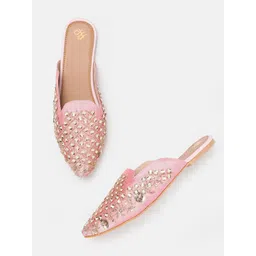 House of Pataudi Women Embellished Ethnic Mules-picture-35